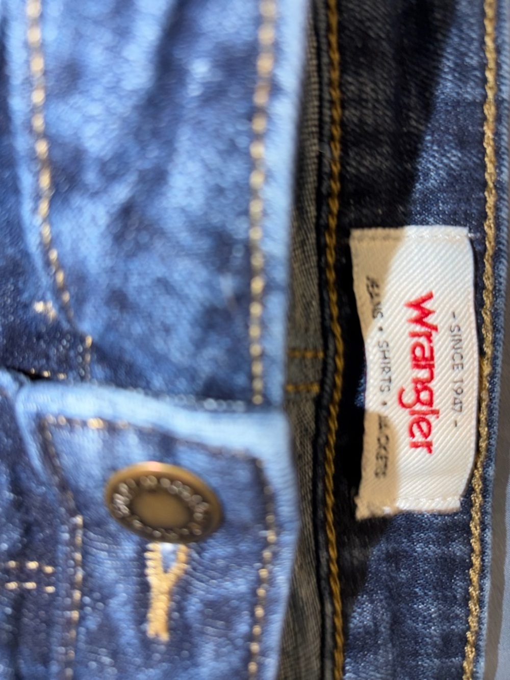Wrangler High-Rise Deep Indigo Fierce Flare Jeans Size 4 32” inseam EUC - Picture 5 of 7